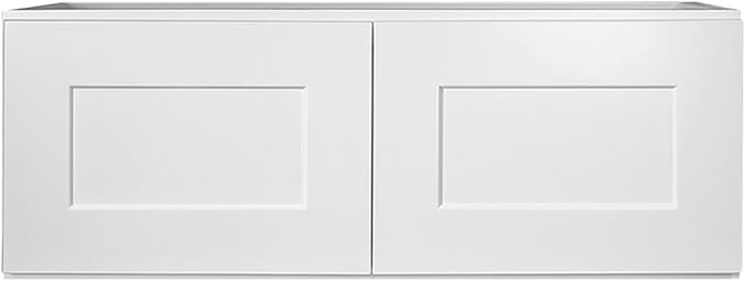 Design House 543272 Brookings Unassembled RTA (Ready-to-Assemble) Shaker Style Bridge Wall Kitchen Cabinet W3312 33x12x12, White