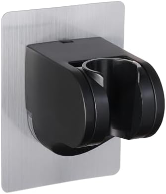 GwernKB Shower Head Holder Strong Adhesive No Drilling Wall Mount Adjustable Handheld Showerhead Bracket for RV Kids Bathroom Shower,Fix Firmly and Use Conveniently (Black, 2)