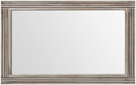 YOSHOOT Hand-Made Wooden Spliced Wall Mirror for Bathroom, Rustic Farmhouse Vanity Mirror, Décor Wall Art, Solid Wood Frame, Vertical or Horizontal Hanging, 72" x 36", Grey