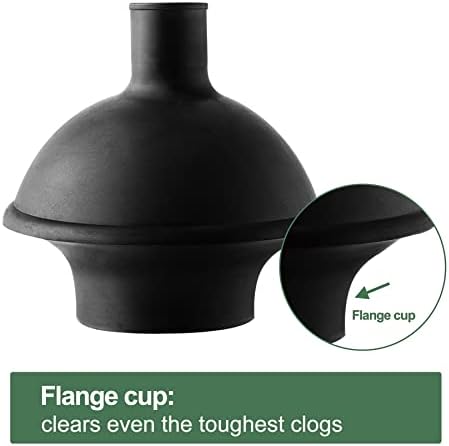 Eyliden Toilet Plunger and Brush Set, 2-in-1 Compact Holder, Black