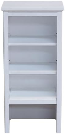 Alaterre Furniture Dorset Bathroom Storage Shelf Hutch, White, 17”W x 29”H