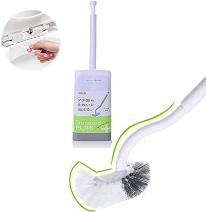 Marbarsse Bathroom Toilet Bowl Brush and Holder, Curved Design Toilet Brush for Deep Cleaning Under Rim, Best Toilet Brush Set, Easy Handy CompactToilet BowlCleaner Brush for Bathroom, 1 Pack