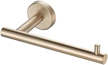 JQK Champagne Bronze Toilet Paper Holder, 5 Inch Tissue Paper Dispenser for Bathroom, 304 Stainless Steel Thick 0.8mm Wall Mount, TPH100-CB