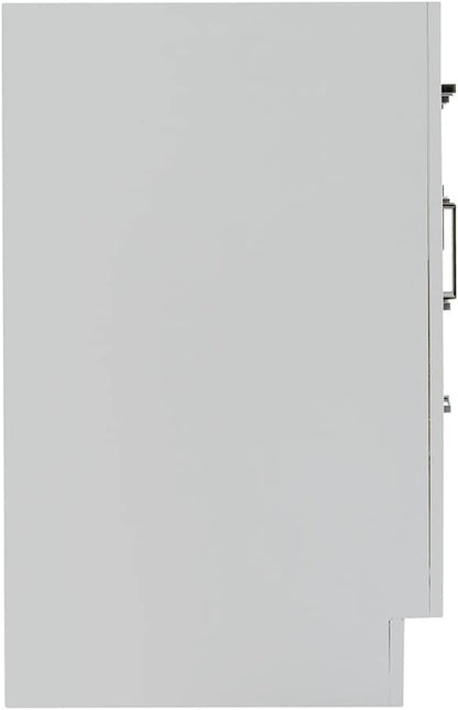 ARIEL Hepburn 60-inch Bathroom Vanity Base Cabinet,Solid Wood, 4 Soft Closing Doors, 6 Dovetail Drawers, Grey
