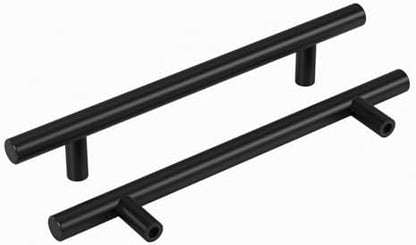 homdiy Black Cabinet Handles 10Pack 5inch Hole Center Kitchen Drawer Pulls and Knobs Stainless Steel Cabinet Hardware for Bathroom, Cupboard