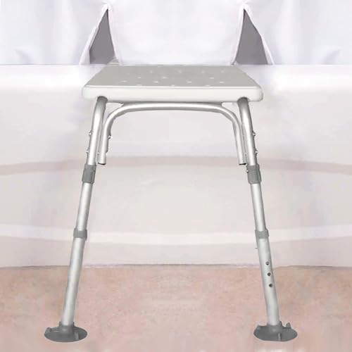 Middle Split Shower Curtain for Shower Chair Transfer Bench, 80"x80" White