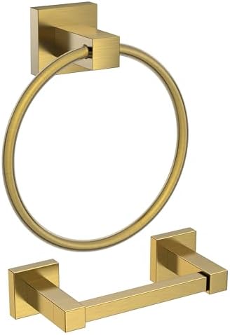 FORIOUS Toilet Paper Holder and Towel Ring Set, Bathroom Accessories Set