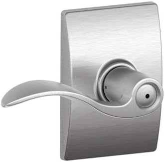 SCHLAGE F40ACC626CEN Century Collection with Accent Privacy Lever, Satin Chrome