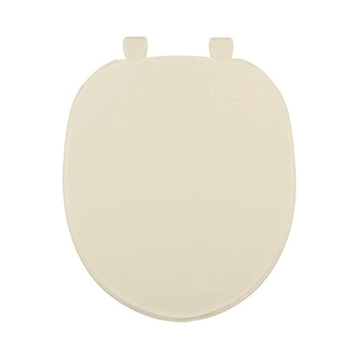 Centoco Toilet Seat Round, Closed Front with Cover, Residential, Plastic, Made in the USA, 200-106, Bone