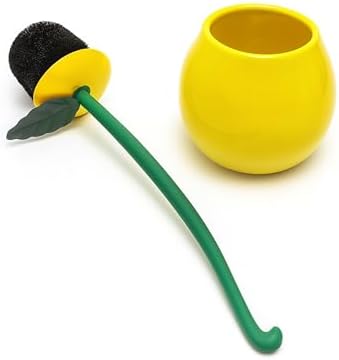 Deep & Sturdy Toilet Bowl Brush with Holder - Pear Bowl Brush - Durable Scrubbing - Toilet Cleaners - Household Essentials - Bathroom Cleaner - Cleaning Supplies - Household Supplies