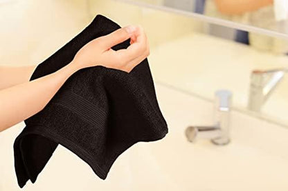 Belizzi Home Ultra Soft 6-Piece Hand Towel Set 16x28-100% Ringspun Cotton - Durable & Highly Absorbent Hand Towels - Ideal for use in Bathroom, Kitchen, Gym, Spa & General Cleaning - Chocolate Brown