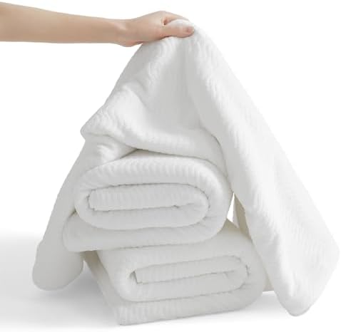 8 Piece Bath Towel Set White|2 Oversized Large Bath Sheet,2 Hand Towels,4 Washcloths| Ultra Soft Cozy Bath Towel Set for Bathroom Hotel Gym Spa,Highly Absorbent & Quick Dry Bathroom Towel Collections