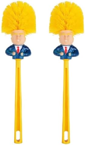 2 Pack Funny Toilet Brush,Prank Toilet Brush Cleaner, Funny Toilet Scubber,Make Toilet Great Again, Commander in Crap (Thumb Up Toilet Brush)