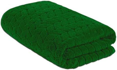 BAGNO MILANO Turkish Cotton Bath Towels, Hand Towels - Soft Plush Jacquard Collection Luxury Towels Set (Royal Green, Bath Sheet 35x70)