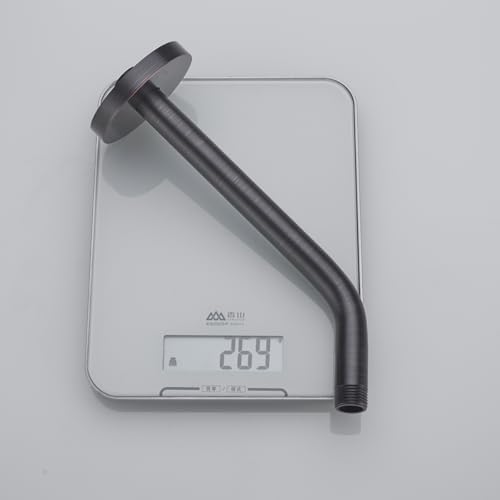 Shower Arm with Flange, Made of 304 Stainless Steel Shower Extension Extender Pipe, Wall-Mounted for Fixed Bathroom Showerhead, Never Rust 10 Inch Oil Rubbed Bronze,SW-RD91018-10-ORB.