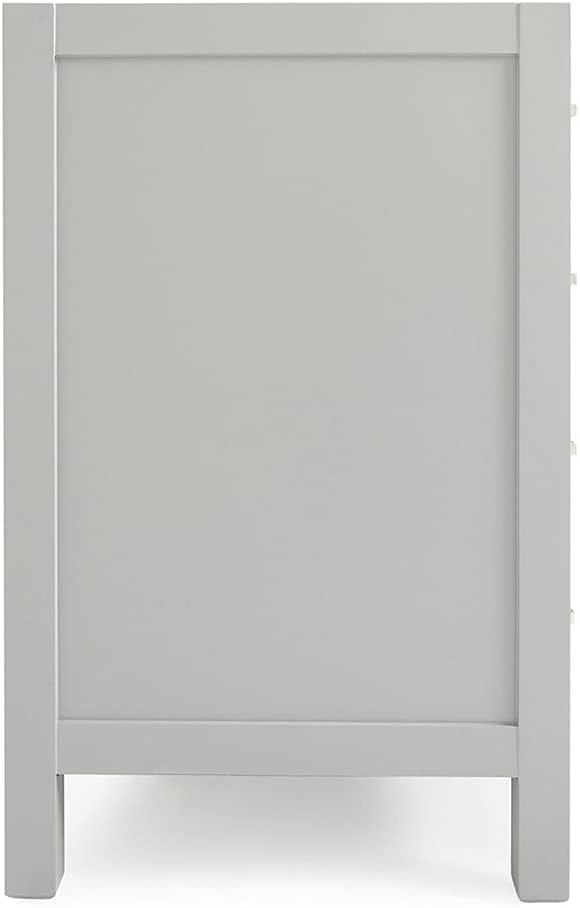 ARIEL Cambridge 48-inch Bathroom Vanity Base Cabinet,Solid Wood, 2 Soft Closing Doors, 9 Dovetail Drawers, Grey