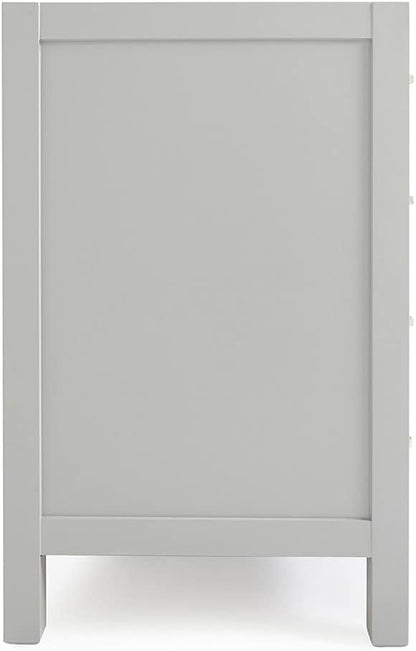 ARIEL Cambridge 48-inch Bathroom Vanity Base Cabinet,Solid Wood, 2 Soft Closing Doors, 9 Dovetail Drawers, Grey