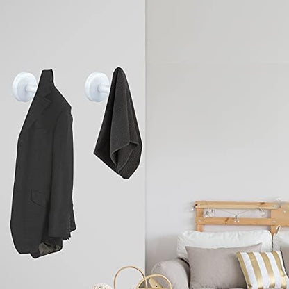 4 Pack Towel Hooks Bathroom Wall Hook Holder Stainless Steel Coat Robe Clothes Hook for Bath Kitchen Hotel Garage（White）