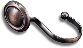 CHICTIE Bronze Shower Curtain Hooks Rings,Oil Rubbed Decorative Shower Curtain Hooks,Rustproof Vintage Shower Hooks for Bathroom,Set of 12 (Oil-Rubbed Bronze)