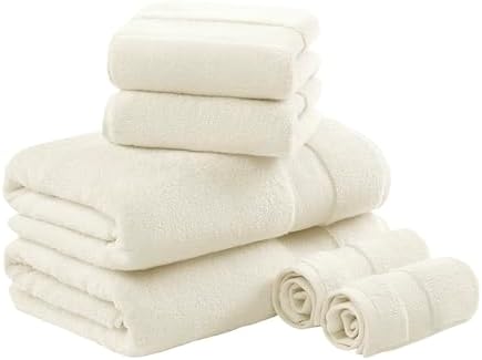 Madison Park 100% Turkish Cotton 600 GSM Bath Towel Set, 6 Piece, Natural