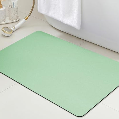 ACCUMTEK Non Slip Bath Mat, Thin Bathroom Rugs Fit Under Door, Quick Dry Bath Mats, Machine Washable Bath Rugs for Bathroom, Bathtub & Kitchen, Bathtub, Sage Green/Solid/32 x20