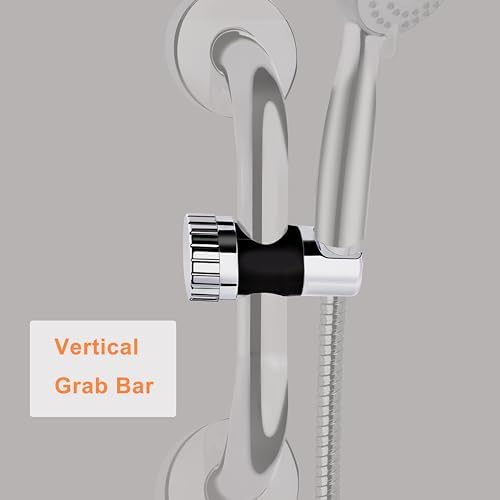 YOO.MEE ADA Grab Bar Hand Shower Bracket, ONLY FIT DIAMETER 1.25'' (32mm) Safety Grab Rail, Split-type design in 5 seconds Easy Installation