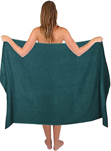 Belizzi Home Premium Cotton Oversized 2 Pack Bath Sheet 35x70-100% Pure Cotton - Ideal for Everyday use - Ultra Soft & Highly Absorbent - Machine Washable - Teal