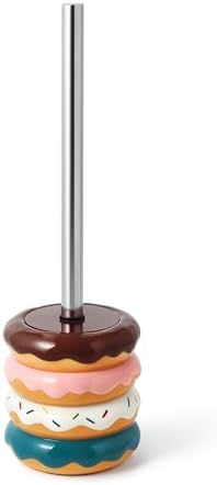Deep & Sturdy Toilet Bowl Brush with Holder - Doughnut Bowl Brush - Durable Scrubbing - Toilet Cleaners - Household Essentials - Bathroom Cleaner - Cleaning Supplies - Household Supplies