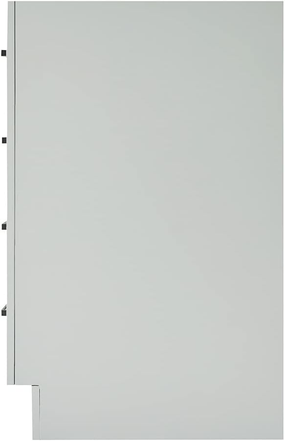 ARIEL Hepburn 36-inch Bathroom Vanity Base Cabinet,Solid Wood, 2 Soft Closing Doors, 5 Dovetail Drawers, Grey