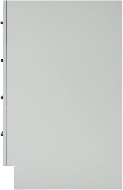 ARIEL Hepburn 36-inch Bathroom Vanity Base Cabinet,Solid Wood, 2 Soft Closing Doors, 5 Dovetail Drawers, Grey
