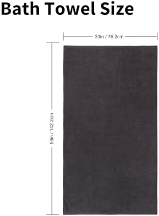 Everplush Diamond Collection Oversized Bath Towel – 1 Pieces, Super Soft & Highly Absorbent, Quick-Drying, Extra Large & Thick. Perfect for Bathroom, Pool, Swimming Use (Charcoal, 30" x 56" 1PK)
