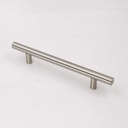 homdiy Brushed Nickel Cabinet Pulls Drawer Handles, 4in(102mm) Hole Center Dresser Drawer Handles Silver Drawer Pulls for Kitchen, Bedroom, Bathroom, Livingroom