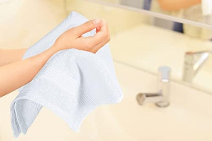 Belizzi Home Ultra Soft 6-Piece Hand Towel Set 16x28-100% Ringspun Cotton - Durable & Highly Absorbent Hand Towels - Ideal for use in Bathroom, Kitchen, Gym, Spa & General Cleaning - White
