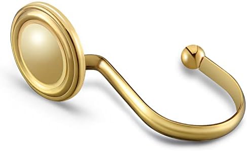 CHICTIE Gold Shower Curtain Hooks Rings, Decorative Shower Hook for Shower Curtain, Rustproof Modern Shower Rings Hangers for Bathroom Curtains Rods, Set of 12