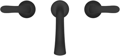 Pfister Weller Bathroom Sink Faucet, 8-Inch Widespread, 2-Handle, 3-Hole, Matte Black Finish, LG49WR0B
