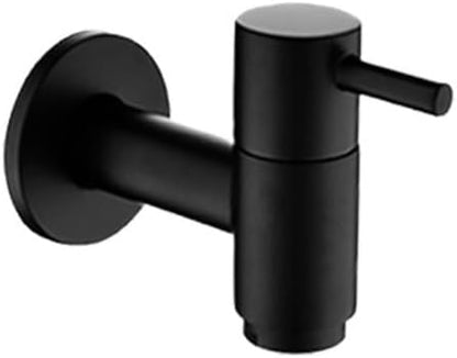 Faucet, Black Gold Wall Mounted Garden Faucet Chrome Plated Tap for Mop Pool and Water Basin(Mop Pool Tap Black)