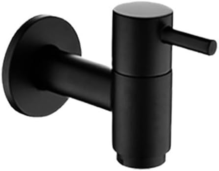 Faucet, Black Gold Wall Mounted Garden Faucet Chrome Plated Tap for Mop Pool and Water Basin(Mop Pool Tap Black)