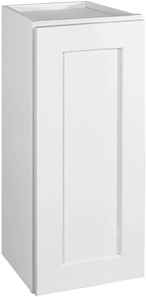 Brookings Shaker Unassembled Wall Kitchen Cabinet W1536, 15 W x 12 D x 36 H, Painted White, Solid Wood, Design House, 543108