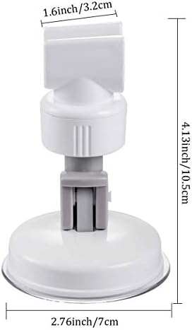 Adjustable Shower Head Holder, Bathroom Suction Cup Bracket for Handheld Shower, Removable Wall Mount (White-1)
