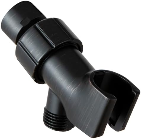 OFFO Shower Head Holder for Handheld Shower Head, Oil Rubbed Bronze Adjustable Shower Arm Mount for Connecting Shower Arm and Shower Hose, 1/2 in IPS Female Inlet and Male Outlet