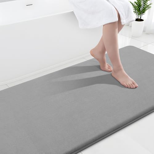 Smiry Memory Foam Bath Mat 59x24, Extra Soft and Absorbent Bathroom Rugs