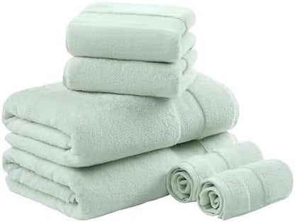Madison Park 100% Turkish Cotton 600 GSM Bath Towel Set, 6 Piece, Seafoam