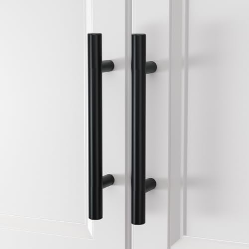 homdiy Black Cabinet Handles 20Pack 3inch Hole Center Kitchen Drawer Pulls and Knobs Stainless Steel Cabinet Hardware for Bathroom, Cupboard