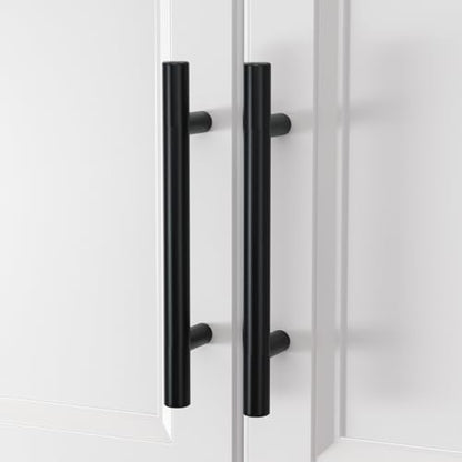 homdiy Black Cabinet Handles 30Pack 5inch Hole Center Kitchen Drawer Pulls and Knobs Stainless Steel Cabinet Hardware for Bathroom, Cupboard