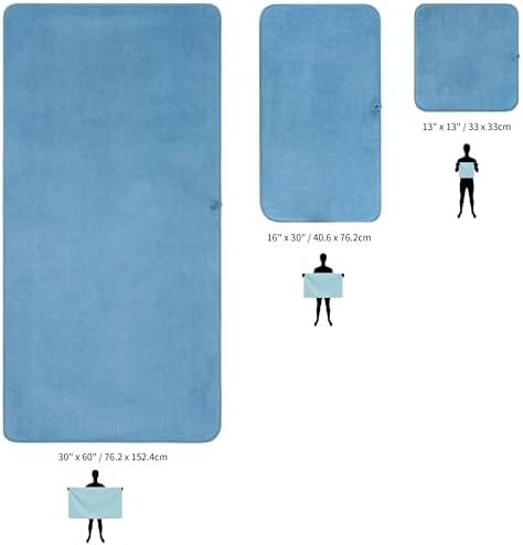 MICROFI New Microfiber Bath Towel Set, 3 Piece, Oversize, Quick Dry, Lint Free, Includes Body, Hand and Face Towels