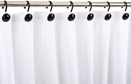 CHICTIE Black Shower Curtain Hooks Rings,Set of 12 Decorative Shower Hooks for Shower Curtain,Premium Rust Resistant Metal Shower Hangers Hooks for Bathroom Rods