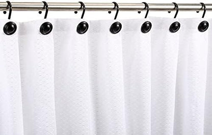 CHICTIE Black Shower Curtain Hooks Rings,Set of 12 Decorative Shower Hooks for Shower Curtain,Premium Rust Resistant Metal Shower Hangers Hooks for Bathroom Rods