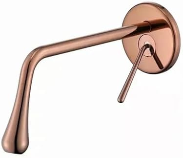 Wall-Mounted Rose Gold Faucet Hot & Cold Sink Mixer Tap Brushed Gold Waterfall Bathroom Faucet Luxury Modern Design for Kitchen & Bathroom