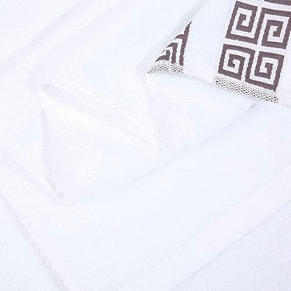 Highly Absorbent Embroidered Bath Towel Set of 3, 100% Cotton Bath Towels