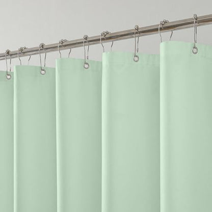 1 Pack Water-Repellent Fabric Shower Curtain Liner, 72x72 MintGreen